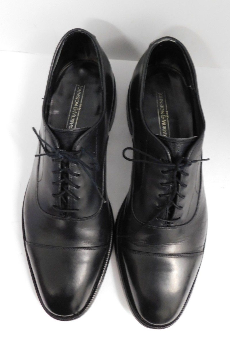 Johnston Murphy Crown Aristocraft Black Leather Georgetown II
