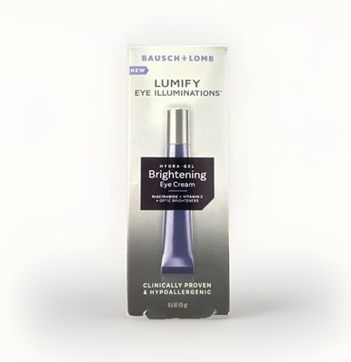 LUMIFY Hydra-Gel Eye Brightening Cream, Hyaluronic Acid, Vitamin C, 0.5oz