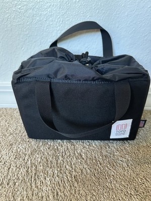 Topo Design Camera Cube Black Drawstring Closure With Divider