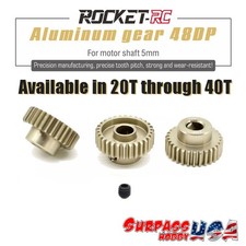 Rocket-RC 48P 5mm Bore 7075 Aluminum Hard Anodized Pinion