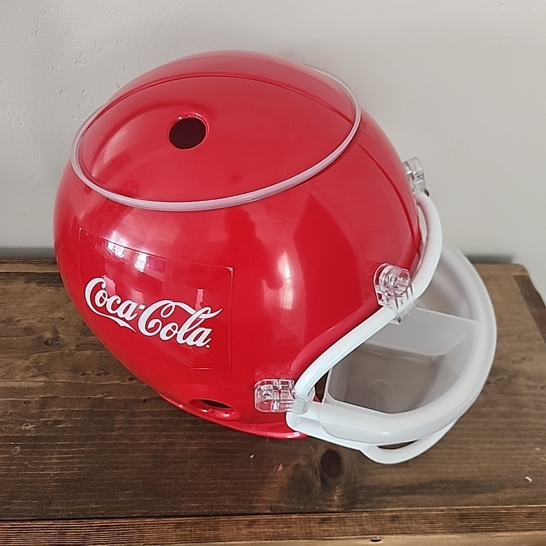 coca cola football helmet Coca Cola Full Size Football Snack Serving Helmet Used