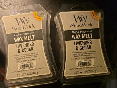 WoodWick LAVENDE & CEDAR Hourglass Highly Fragranced Wax Melts - 3oz ea 2pack