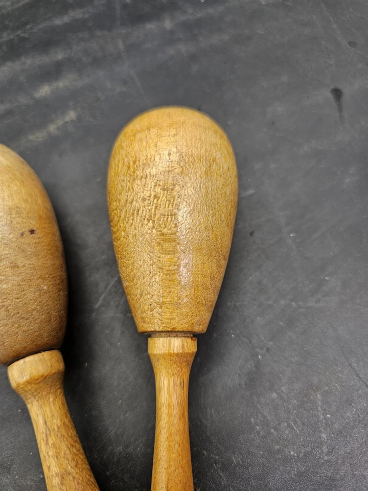 Antiguo Calcetín de Madera Darner Reparar Huevo Dos Piezas Herramienta de Costura Lote (2) Foto 3 de 4