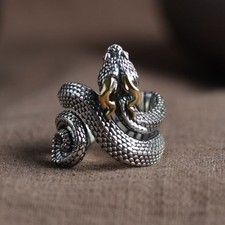 Retro Jewelry Retro Punk Jewelry Ring Men's Python Snake Ring Retro for Party
