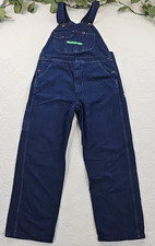 Key Men's Blue Denim Overalls Bibs Straight Leg SIze 36 x 30