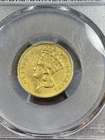 PCGS XF DETAILS 1860 $3 INDIAN PRINCESS HEAD GOLD REPAIRED