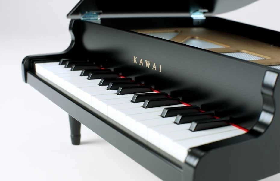 Kawai Mini Piano 1141 Negro Gran Estilo 32 Teclas Niños Juguete Hecho en Japón