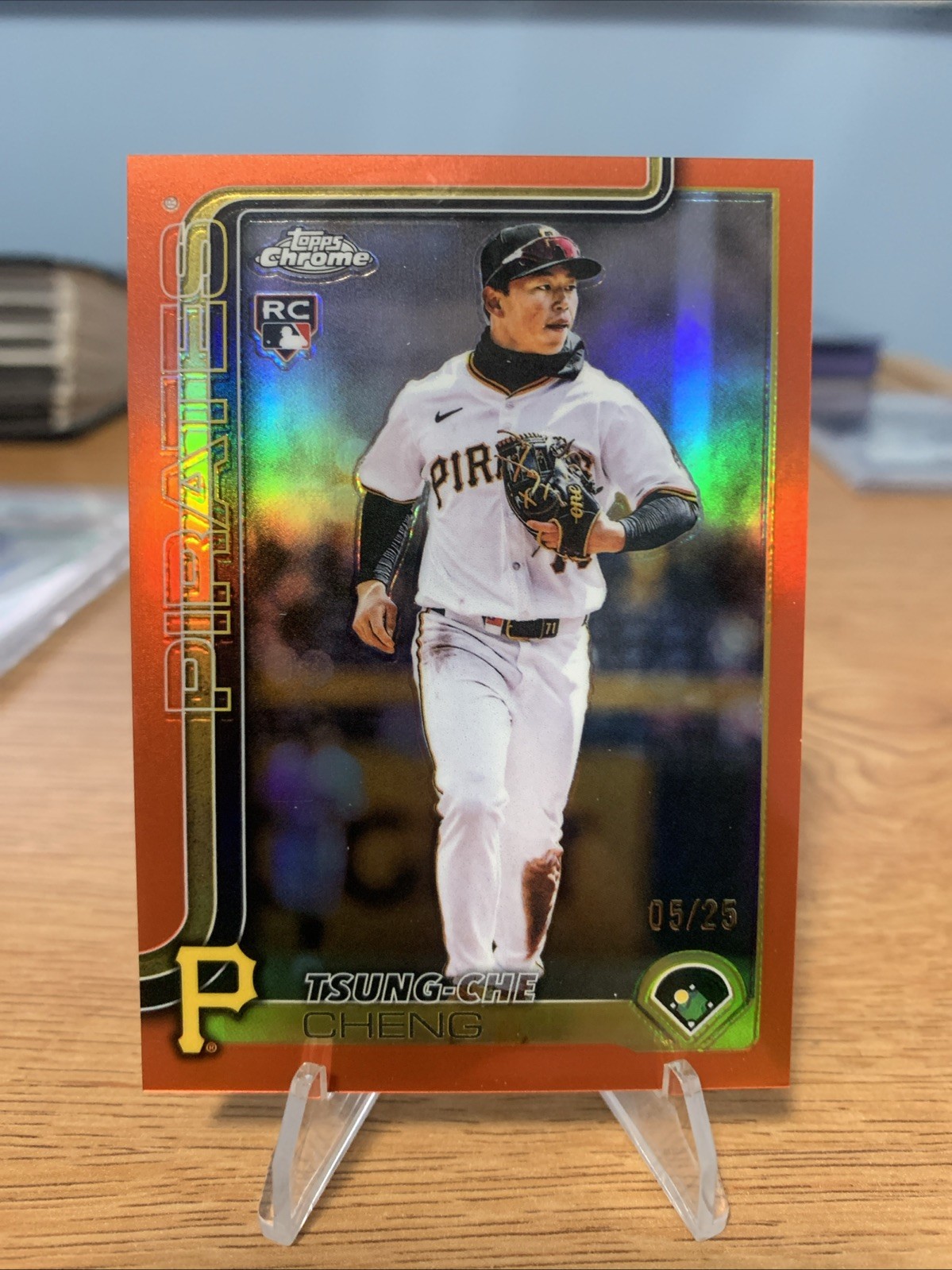 2025 Topps Chrome Update Series - Tsung-Che Cheng #USC74 Orange Refractor /25