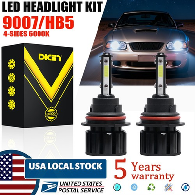 #ad For Ford Mustang 1994 2004 Combo 9007 HB5 LED Headlights Bulbs High Low Beam X16 $17.99