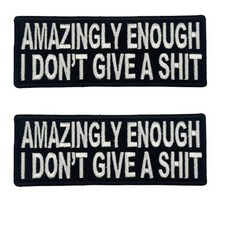 Funny Relatable 2PC 4x1 Inch Iron-On/Sew-On Patches for Uniforms  Costumes