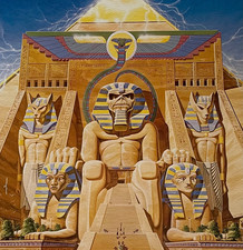 ORIGINAL Vtg 1984 IRON MAIDEN Album POWERSLAVE Record 1ST PRESSING Vinyl Lp NM 