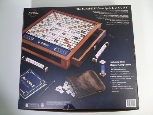 Scrabble 2023 Trophy Luxury Edition Rotating Wooden Game Board WS Game Company - Picture 2 of 24