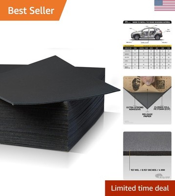 Liner 157 4 mm mil 9 sqft Car Sound Deadening Closed Cell Foam & Heat Insulat...