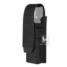 KRYDEX Tactical Flashlight Holster Low Profile Pouch Black MOLLE&Belt System