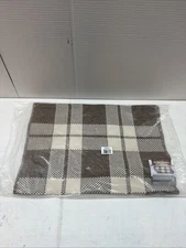 BETTER HOMES & GARDENS REVERSIBLE SCATTER RUG 24INX 36 IN MOCHA PLAID TO STRIPE