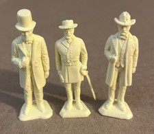 Lot 3 1960 s Original Cream Marx Civil War figures Abe LINCOLN GRANT LEE