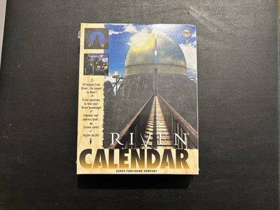 New! Sealed, Collector's big-box Riven PC Calendar Myst Cyan Brand New No Tears