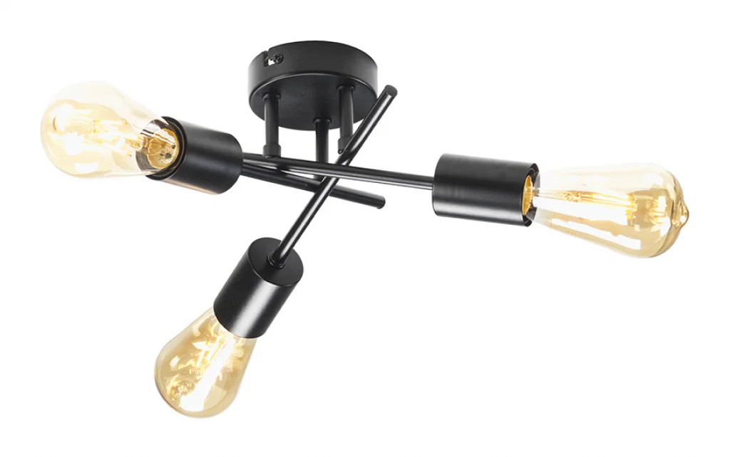 Ceiling Light Black Salla 3 Oaks Lighting 6536/3 SF BK