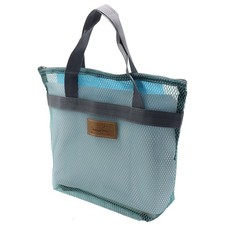 Mesh Shower Caddy Bag, Toiletry Organizer, Sky Blue