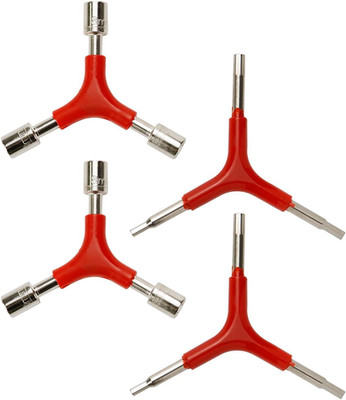 4Pcs Y-Shaped 3 Way Socket Wrench, Bike Repair Tools Triangle Allen Wrench Outer