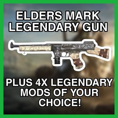 Fallout 76   Elders Mark Legendary Gun plus Mods!  Nur PS4/5 und PC.