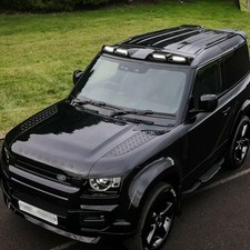 GLOSS BLACK LED DRL ROOF TOP LIGHT BAR FOR LAND ROVER DEFENDER 90 110 2020-24 UK