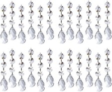 30PCS Acrylic Crystal Christmas Ornaments, Clear Hanging Tree  Wedding Decor