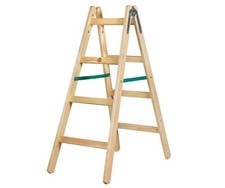 Leiter Doppelstufenleiter Stehleiter Holzleiter 2x 4 Stufen Höhe 1,25m