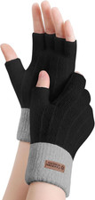 Fingerless Gloves - Half Finger Mittens Winter Knitted Thermal Women Gloves For