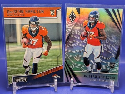 Daesean Hamilton 2 Rookie Card 2018 Panini Phoenix Silver #132 + Playoff #232