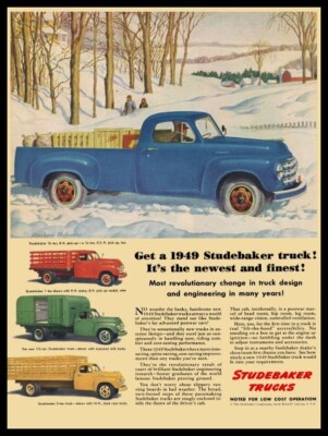 1949 Studebaker Pickup & Medium Duty Trucks New Metal Sign: 12X16- Ships Free