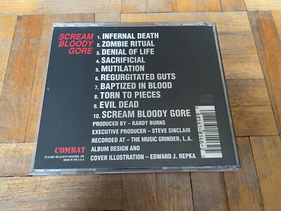Scream Bloody Gore by Death (CD, Combat Records) for sale online