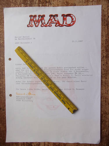 Original MAD-Brief von 1987