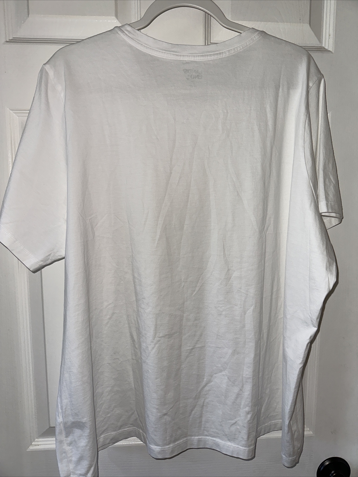 Lands' End Women's 2X Short Sleeve TShirt Supima Cotton White NEW