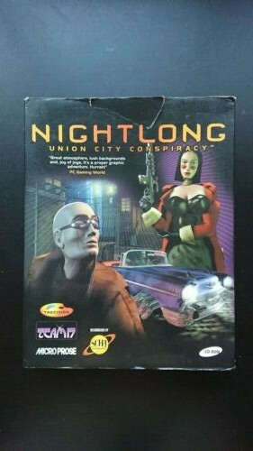 Nightlong Union City Conspiracy PC CD Rom Computer Game Big Box - Picture 1 of 4
