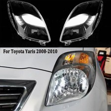 Fits Toyota Yaris 2008-2010 Headlight Lens Headlamp Shell Clear Cover Cap Pair