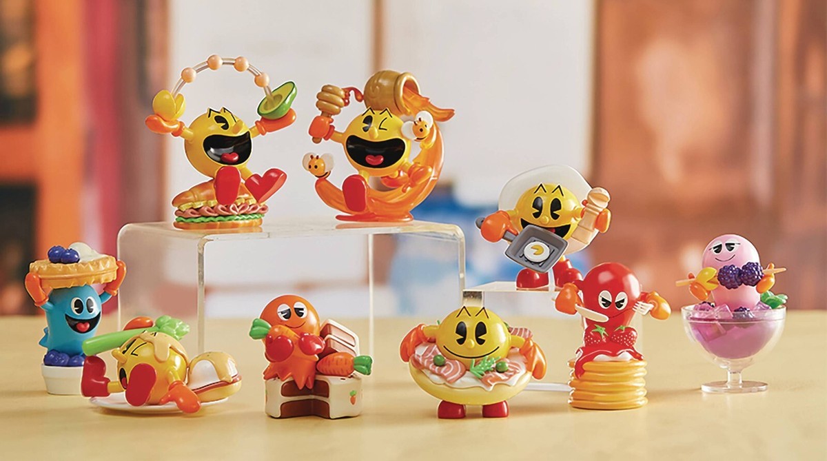 CJOY TOY PAC-MAN GOES TO BRUNCH 8 PIECE BMB DISPLAY NEW SEALED