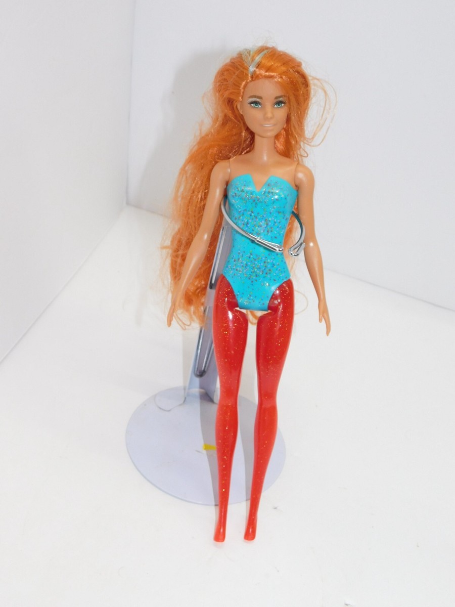 Color Reveal Party Series Barbie Doll Red Hair Shiny Glitter Blue Confetti