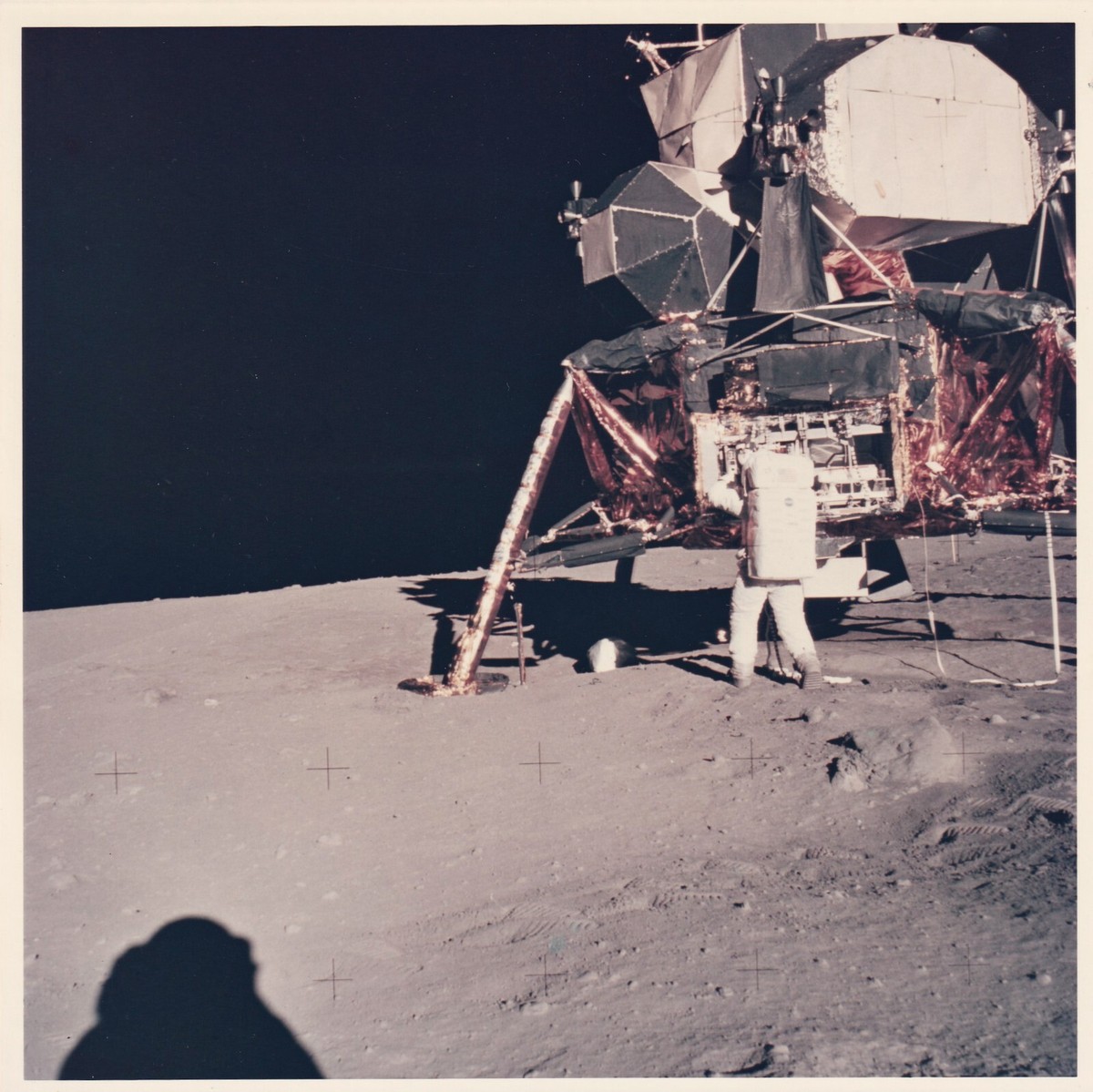 1969 Iconic NASA Apollo 11 Photo 20x20 cm / 8