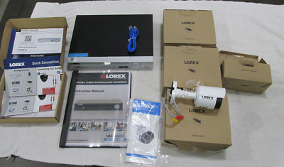 3 Security Lorex LAB243TB MP Outdoor MPX Bullet Cameras & DVR 4K Ultra MPX