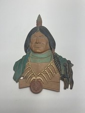 Vintage 1970's Sexton Metalcraft Native American Indian Wall Hanging Made In USA