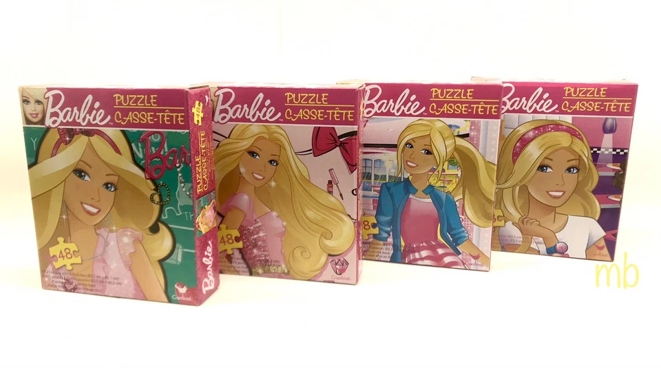 Модные кассетные пазлы Barbie (4) 48 шт. кардинал Mattel Кейт Хиггинс - Изображение 3 из 4