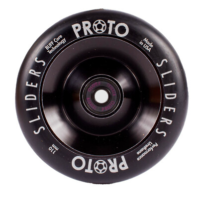 Proto Wheels Classic Full Core Sliders 110mm - Black On Black (Pair)