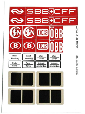 Custom Aufkleber für 164Replacement Sticker for 164