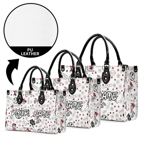 Personalized Mickey Leather Handbag, Disney Lethal Handbag, Gift For Her