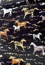 Wild Rag, Silk, Cowboy Wild Rag, 34" square, Silk Scarf, Wild HORSES, bandana,