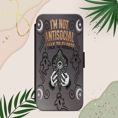 HANDYHÜLLE MIT HEXENDRUCK FÜR IPHONE SAMSUNG PIXEL DARK MAGIC FLIP WALLET