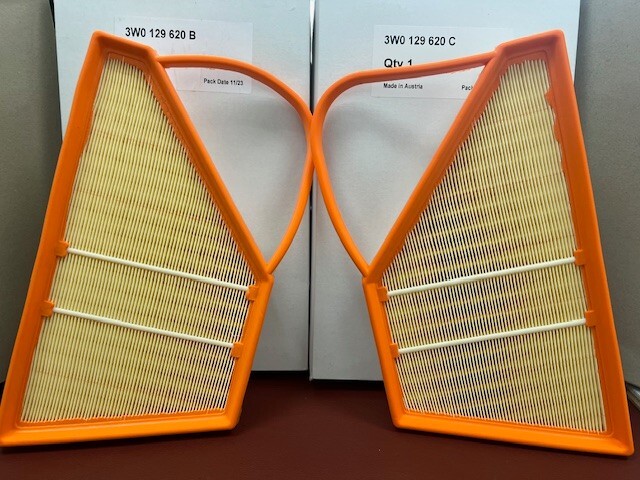 BENTLEY CONTINENTAL ORIGINAL MAHLE ENGINE AIR FILTER SET