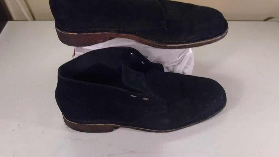 Sapato Masculino Hush Puppies Preto Camurça Sola Crepe Deserto Chukka Tamanho 7.5M 40.5 - Imagem 3 de 4