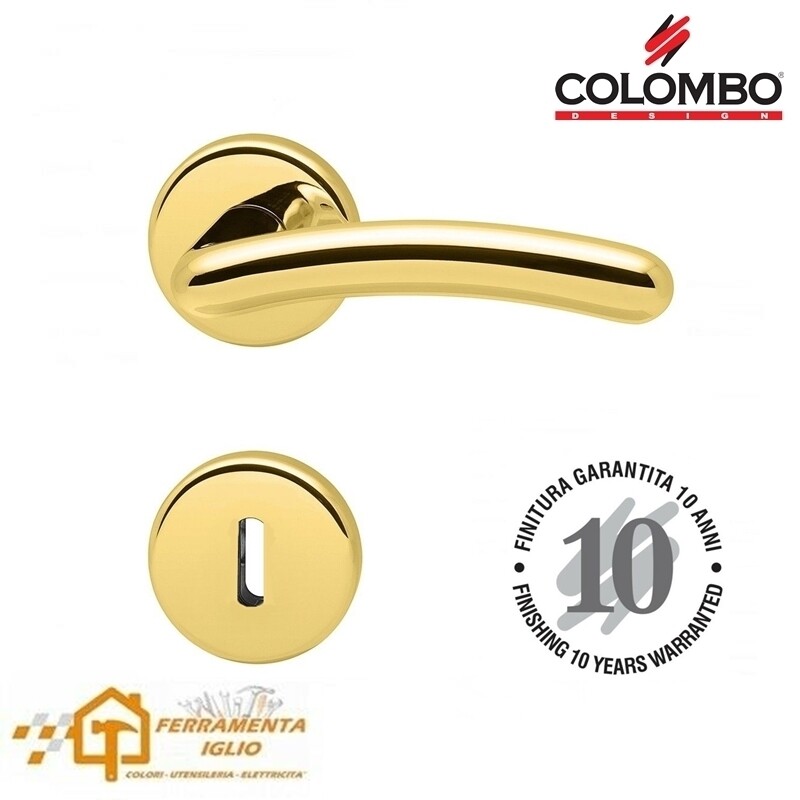 Rinnova Casa con Maniglie Colombo Sirio CD11R Oro Lucido o Mercurio